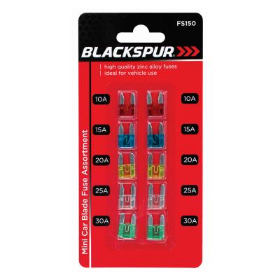 Blackspur Mini Car Blade Fuse Assortment Blackspur Mini Car Blade Fuse Assortment